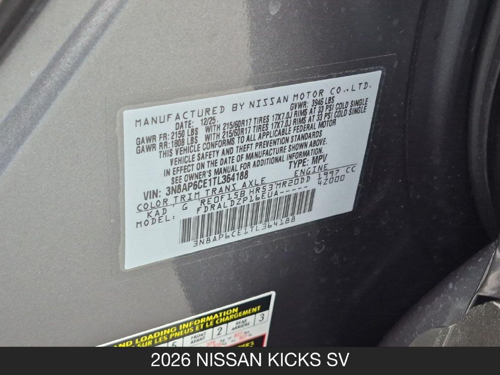 Certified 2026 Nissan Kicks SV FWD image 26