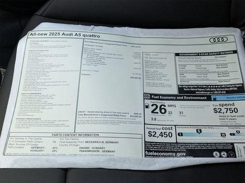 New 2025 Audi A5 2.0T Premium image 18