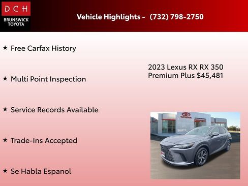 Used 2023 Lexus RX 350 Premium Plus w/ Accessory Package (Z1) image 4
