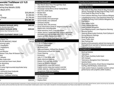 New 2026 Chevrolet TrailBlazer LS w/ LS Convenience Package AWD/4WD image 26