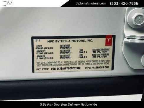 Used 2012 Tesla Model S Performance RWD image 45