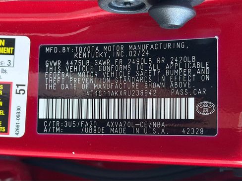 Used 2024 Toyota Camry LE FWD image 29