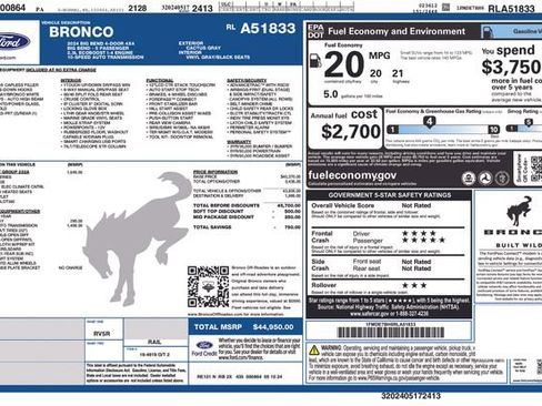 Certified 2024 Ford Bronco Big Bend AWD/4WD image 3