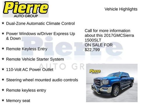 Used 2017 GMC Sierra 1500 SLT w/ SLT Premium Package AWD/4WD image 14