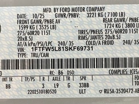 Used 2025 Ford F150 Lariat AWD/4WD image 60