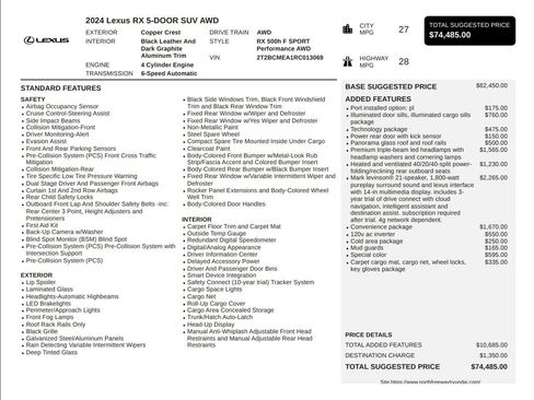 Used 2024 Lexus RX 500h F Sport w/ Convenience Package image 3