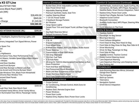 Used 2026 Kia K5 GT-Line w/ GT-Line Red Interior Package image 3