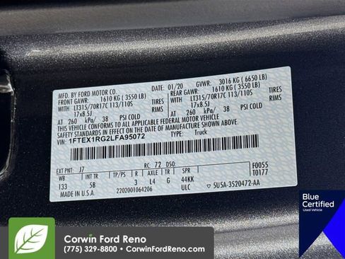 Certified 2020 Ford F150 Raptor w/ Equipment Group 802A Luxury image 36