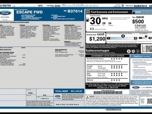 Used 2022 Ford Escape SE w/ Convenience Package FWD image 30