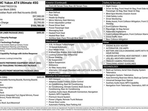 New 2026 GMC Yukon AT4 Ultimate w/ LPO, Floor Liner Package AWD/4WD image 41