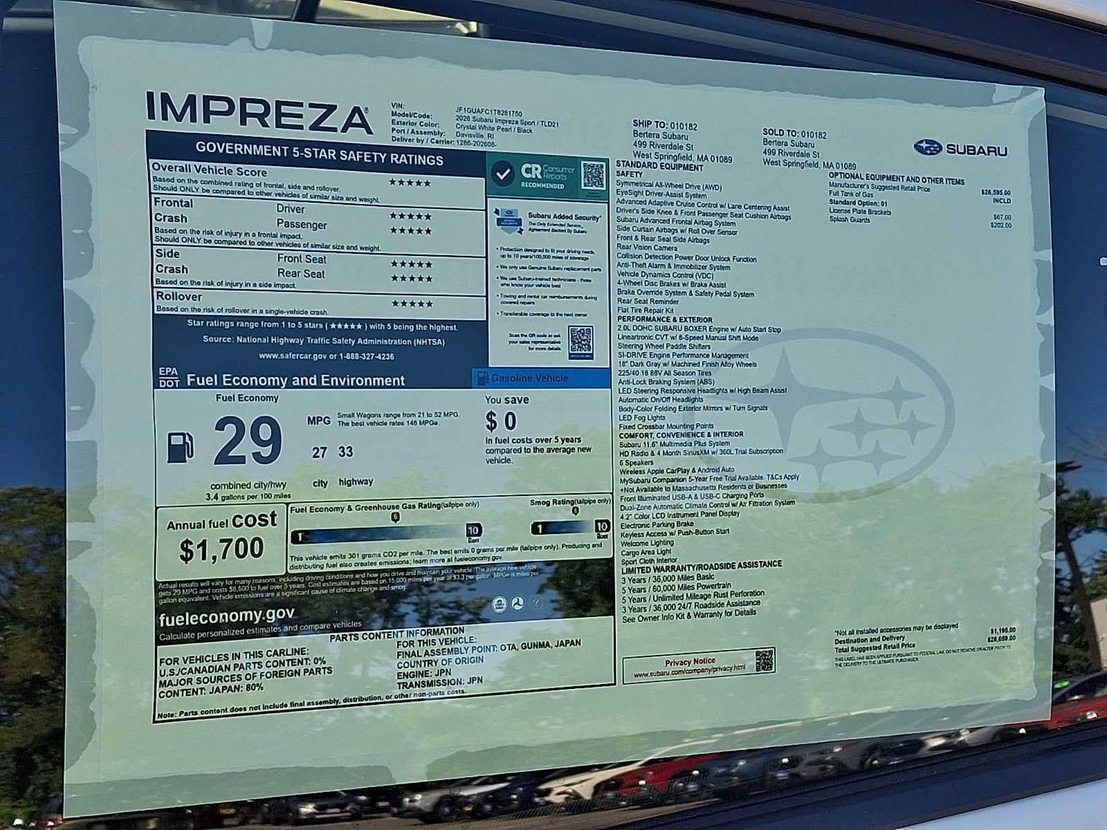 New 2026 Subaru Impreza 2.0i Sport AWD/4WD image 21