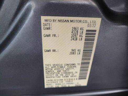 Used 2022 Nissan Altima 2.5 SR w/ Midnight Edition Package FWD image 33