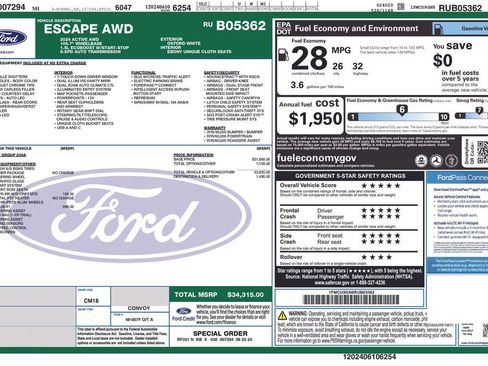 Used 2024 Ford Escape Active w/ Tech Pack #1 AWD/4WD image 6
