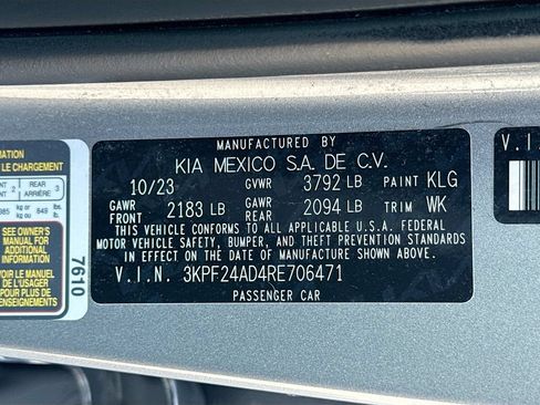 Certified 2024 Kia Forte LXS w/ LXS Technology Package FWD image 33