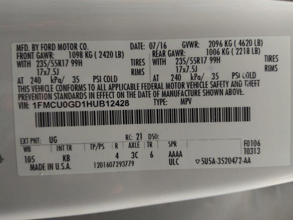 Used 2017 Ford Escape SE FWD image 33