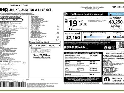 Used 2021 Jeep Gladiator Willys image 12