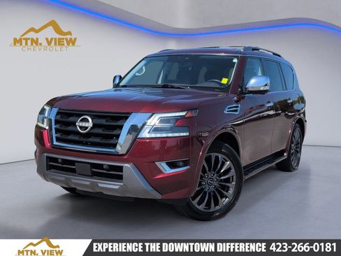 Used 2023 Nissan Armada Platinum w/ Captain's Chairs Package RWD image 1