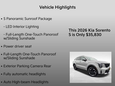 New 2026 Kia Sorento S image 5