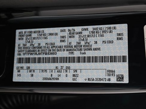 Used 2026 Ford F150 Raptor w/ Equipment Group 803A Raptor R AWD/4WD image 38