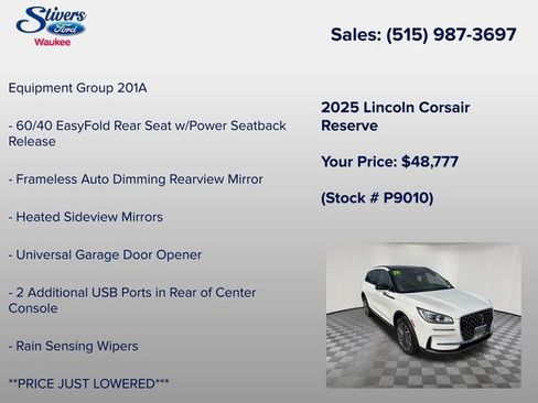 Certified 2025 Lincoln Corsair Reserve AWD/4WD image 16