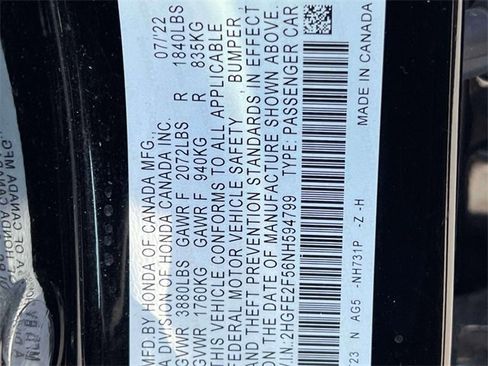 Used 2022 Honda Civic Sport image 19