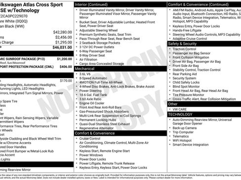 Used 2023 Volkswagen Atlas Cross Sport SE w/ Panoramic Sunroof Package AWD/4WD image 3