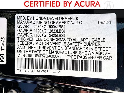 Certified 2025 Acura TLX SH-AWD w/ A-SPEC Pkg image 42