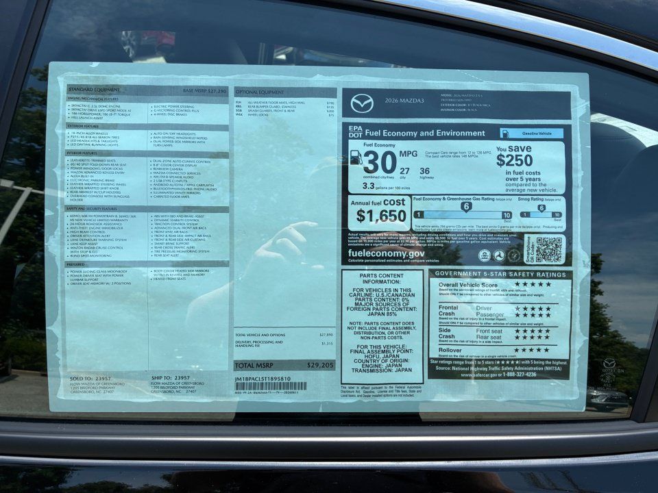 New 2026 MAZDA MAZDA3 2.5 S Sedan w/ Preferred Pkg FWD image 33
