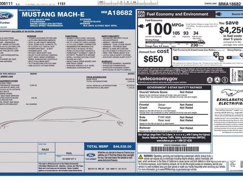 Used 2021 Ford Mustang Mach-E Select w/ Comfort/Appearance Package RWD image 4