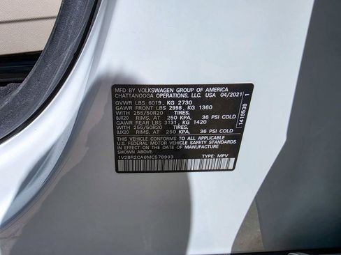 Used 2021 Volkswagen Atlas SEL AWD/4WD image 34
