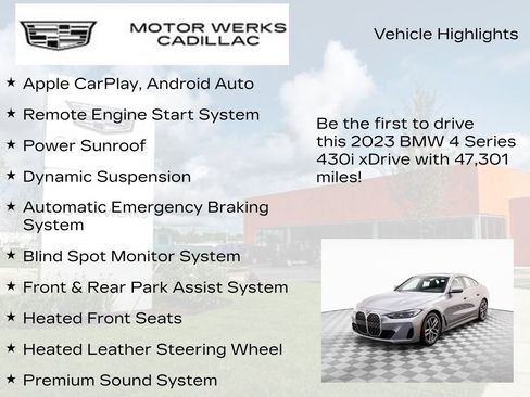 Used 2023 BMW 430i Gran Coupe xDrive w/ M Sport Package image 7