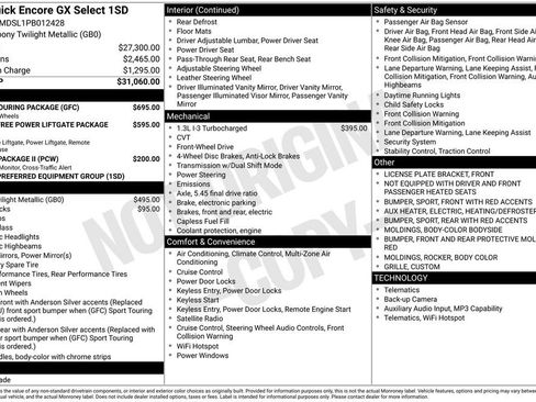Used 2023 Buick Encore GX Select w/ Sport Touring Package FWD image 31