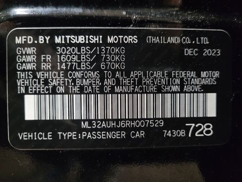 Used 2024 Mitsubishi Mirage ES FWD image 33