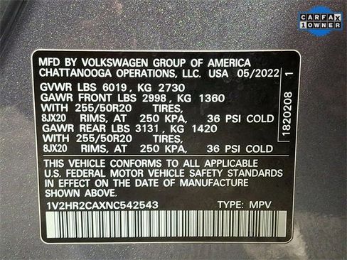 Used 2022 Volkswagen Atlas SE image 28
