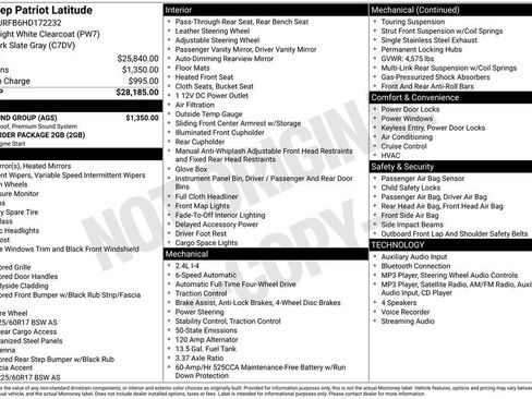 Used 2017 Jeep Patriot Latitude w/ Sun/Sound Group AWD/4WD image 42