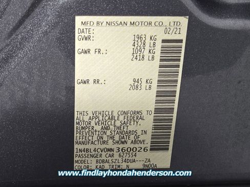 Used 2021 Nissan Altima 2.5 SR image 13