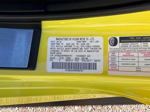 Certified 2024 Nissan Z Sport w/ Floor Mat Package image 29