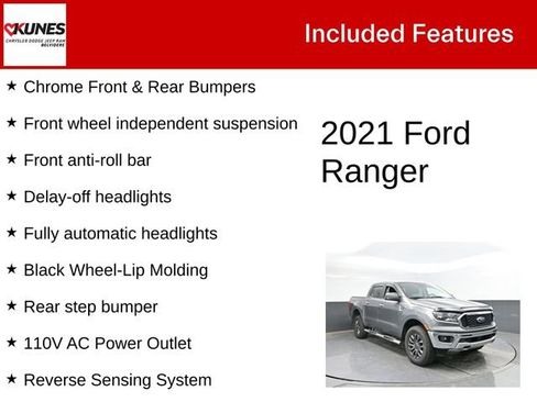 Used 2021 Ford Ranger XLT w/ Equipment Group 301A Mid RWD image 4