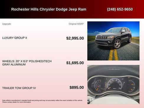 Certified 2020 Jeep Grand Cherokee Limited w/ Luxury Group II AWD/4WD image 6