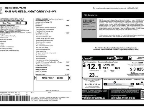 Used 2023 RAM 1500 Rebel w/ Rebel Level 2 Equipment Group image 3