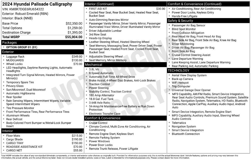 Certified 2024 Hyundai Palisade Calligraphy AWD/4WD image 5