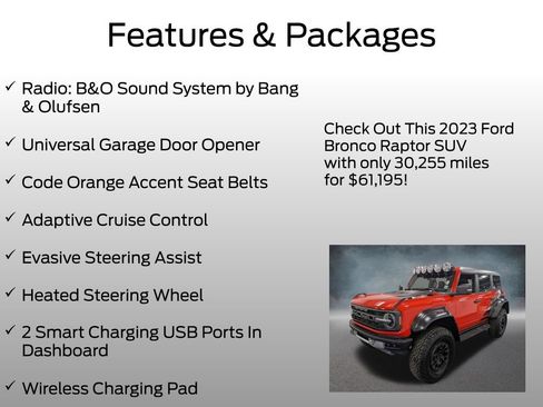 Certified 2023 Ford Bronco Raptor AWD/4WD image 9
