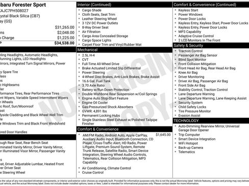 Certified 2023 Subaru Forester Sport AWD/4WD image 17
