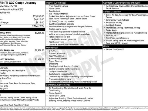 Used 2008 INFINITI G37 Journey w/ Premium Pkg image 40