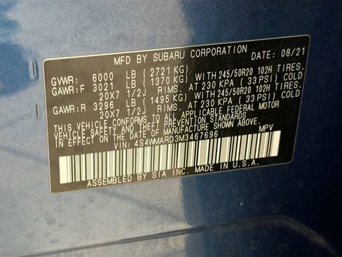 Used 2021 Subaru Ascent Touring image 28