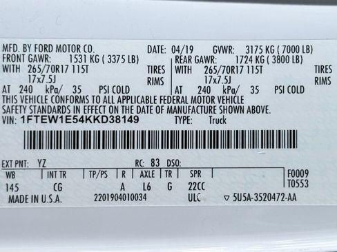 Used 2019 Ford F150 XL w/ Equipment Group 101A Mid AWD/4WD image 47