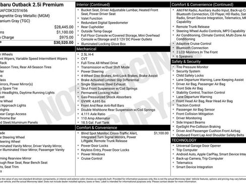 Used 2019 Subaru Outback 2.5i Premium image 17