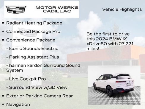 Used 2024 BMW iX xDrive50 w/ Convenience Package AWD/4WD image 13