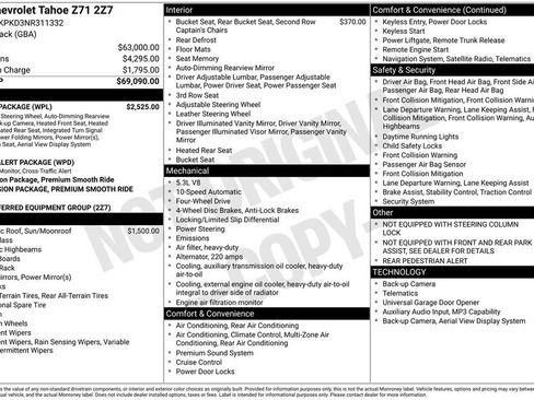 Used 2022 Chevrolet Tahoe Z71 w/ Luxury Package image 3