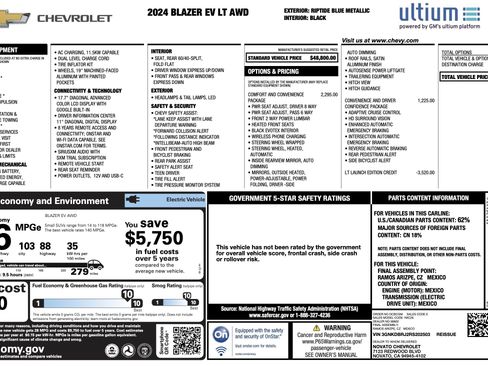 Used 2024 Chevrolet Blazer EV LT AWD/4WD image 3